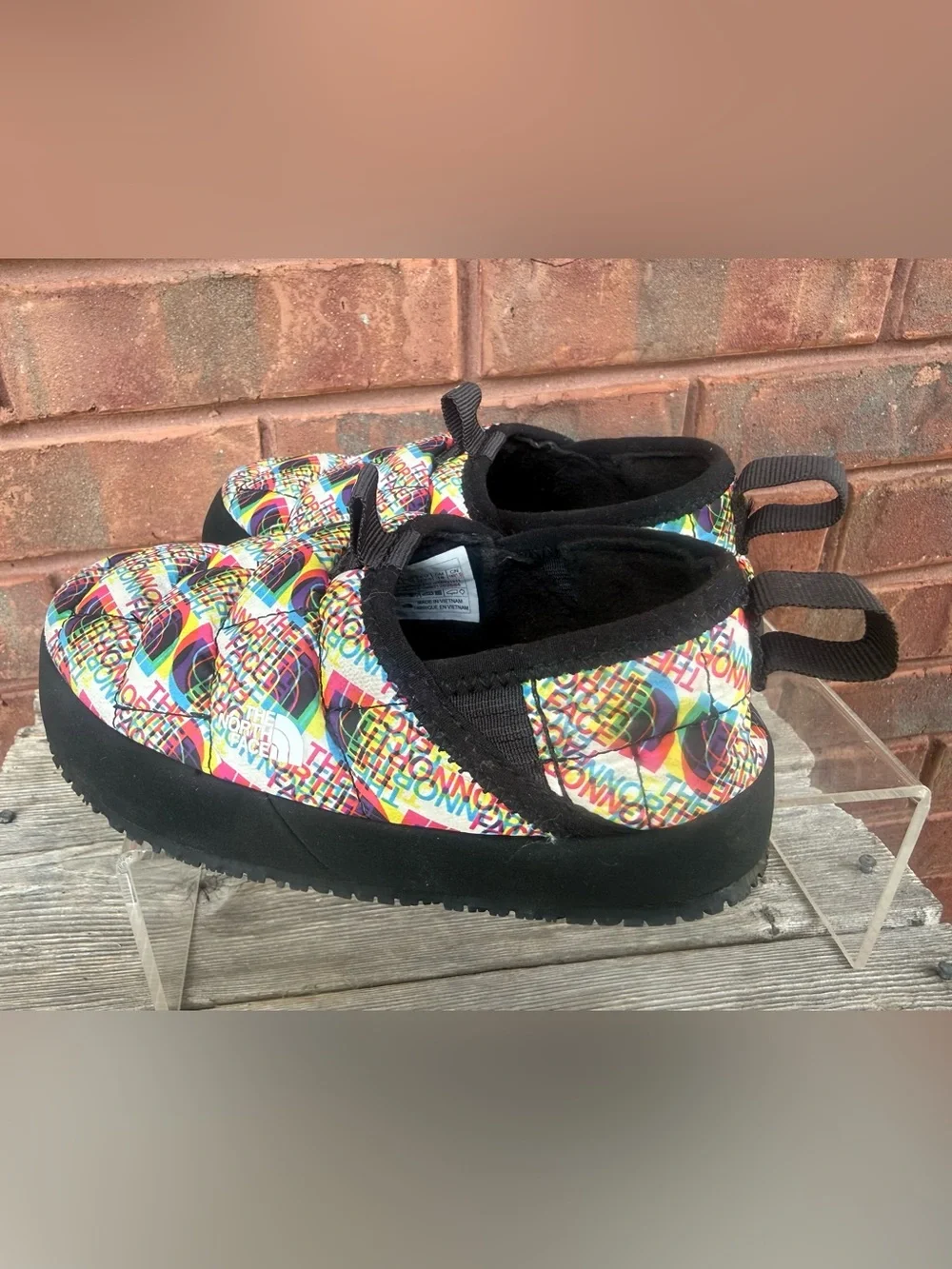North Face Little Kids SZ 12 Thermoball Traction Mule ll Slippers Shoes Print